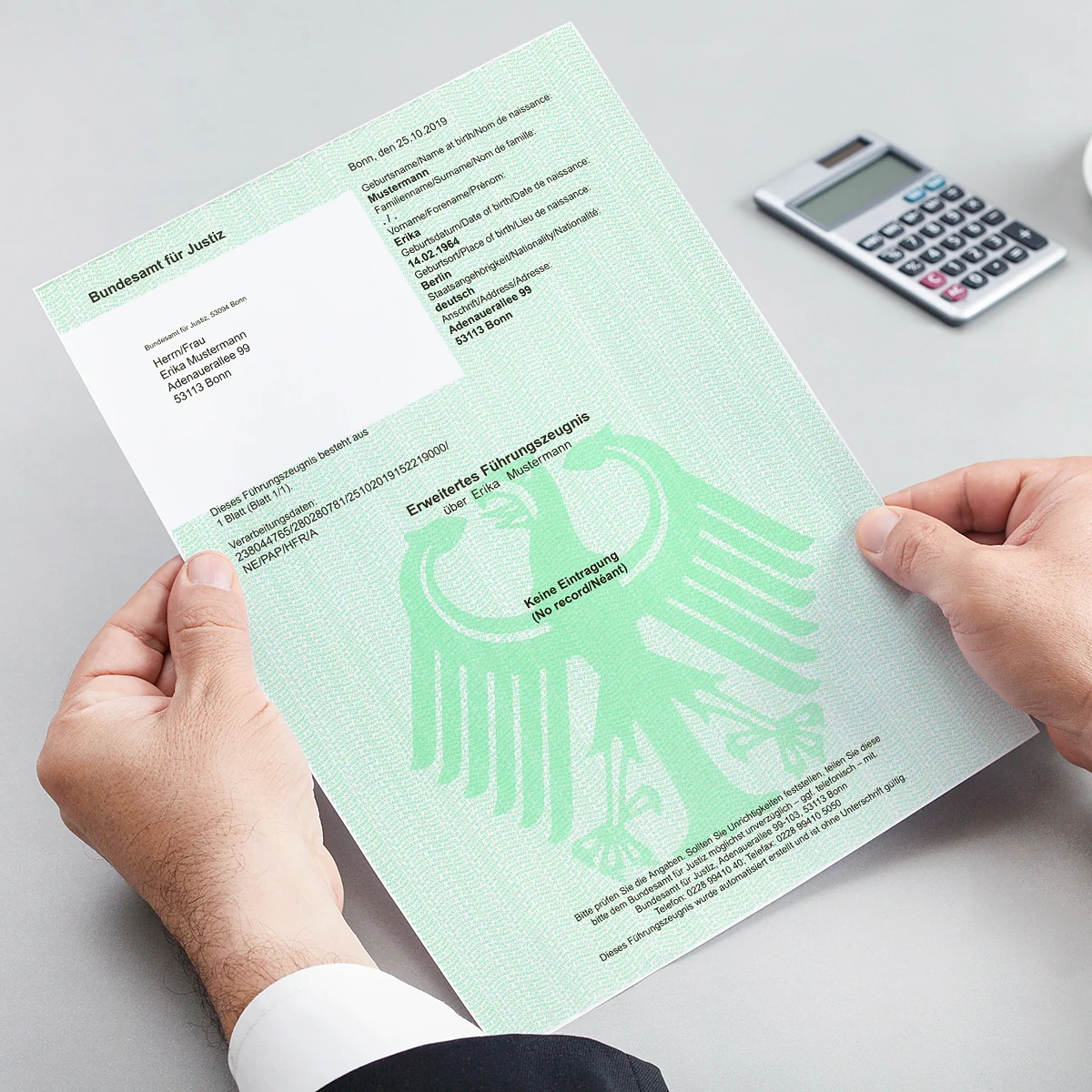 Fuhrungszeugnis Papier Kaufen